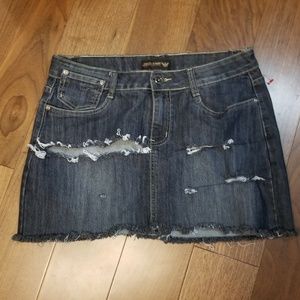 Giorgio Armani Distressed Jean skirt Size 48